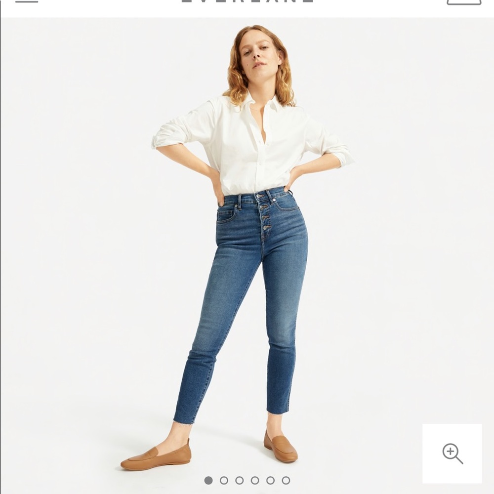 Everlane Button Fly Skinny Jean, 25 Ankle